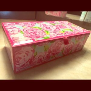 Lilly Pulitzer Glass Storage Box